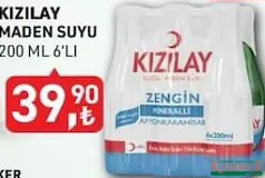 KIZILAY MADEN SUYU 6X200 ML indirimli fiyat KIZILAY MADEN SUYU 6X200 ML fiyat ve kampanya bilgisi